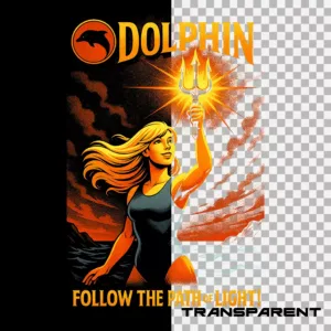 Dolphin follow the path of Light