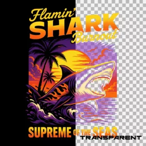 Flaming Shark Burnout